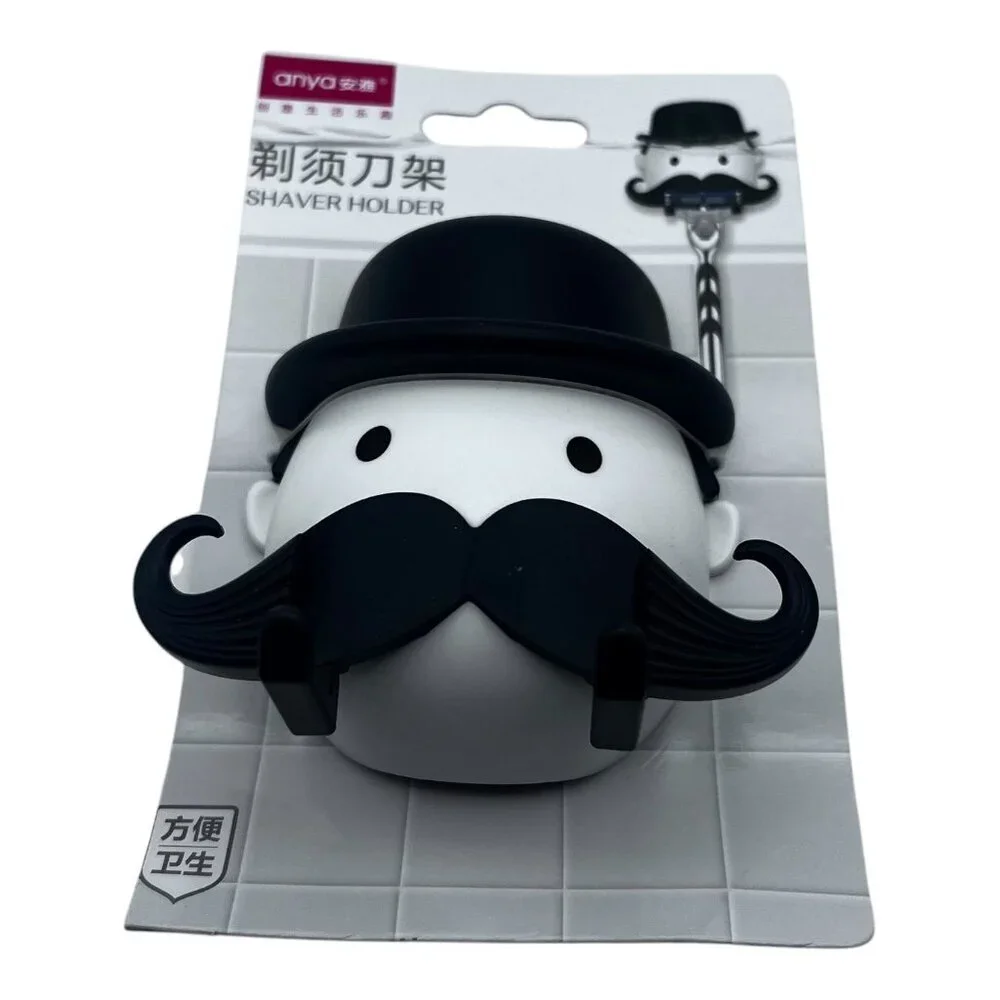 Anya Shaver Holder‎ With Mustache Design & Suction Mount